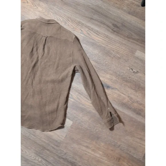 Cotton on Garments Men's Button Down Shirt Waffle Brown Small - Picture 12 of 16